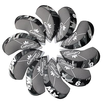 CRAFTSMAN（）ゴルフアイアンカバー ウェッジカバー ヘッドカバー 迷彩 (迷彩10PCS入り)