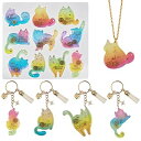 シリコンモールド 猫 DIY 手作り ねこ ピアス イヤリング キーホルダー チャーム アクセサリー UVレジン 型 エポキシ樹脂 贈り物 通し穴付き (ねこ)
