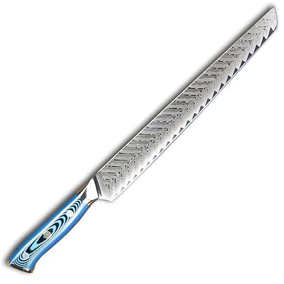 柳刃包丁 蛸引包丁 刺身包丁 265mm 鍛造73層ダマスカス羽紋 G10ハンドル (sdd058zz)