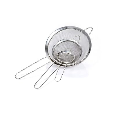 粉ふるい ストレーナー 製菓 ざる ステンレス製 網目1mm 直径7/12/18cm 3点セット