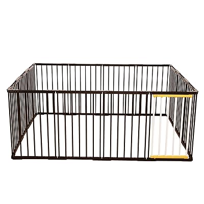 ペットサークル 犬 サークルケージ 犬ゲージ 犬ケージ DIY 12枚 16枚 接続式 簡単組み立て 工具不要 折りたたみ 犬用 多頭 広げる (黒い14枚)