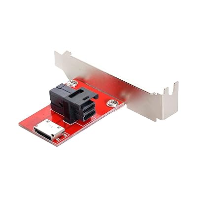 PCI-Express 4.0 Mini SAS HD SFF-8643 → Oculink SFF-8611 SFF-8612 PCBA メスアダプター ブラケット付き