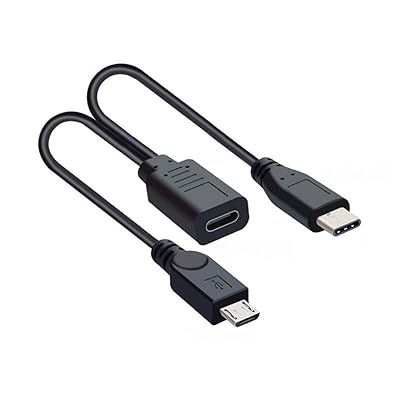 Type-C USB-C メス - USB-C Type C USB 3.1 & Micro USB オス スプリッター延長充電ケーブル