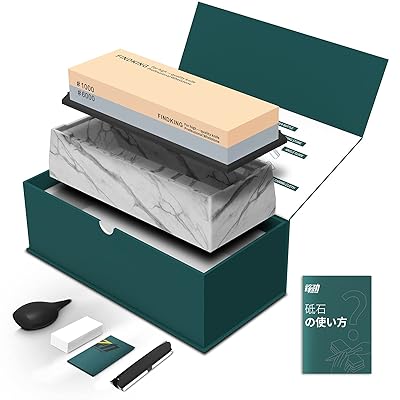 包丁研ぎ石 #1000/#6000両面用砥石 家庭用砥石 プロ向き 大理石パターンベース 角度固定ホルダー付き ..