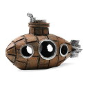 アクアリウム 水槽 潜水艦 サブマリン 装飾 隠れ家 オーナメント インテリア 置物 装飾品 癒し水景 水族館飾り 情景小物 エビ 観賞魚用品 色選択可能 (ブ...