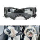 小型犬用ゴーグル、犬用サングラス、小型犬用uvカットサングラス、調節可能なバンド付き、Mサイズ、ブラック