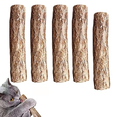 【特大サイズ】 天然マタタビ 超極太またたび枝 直径2～3cm 大きめ猫ちゃんに最適 無添加 無着色 健康的な歯磨き 噛むおもちゃ リラックス 歯のクリーニング 肥満解消 天然素材100％で噛む・遊ぶ・リラックス効果 (5本セット)