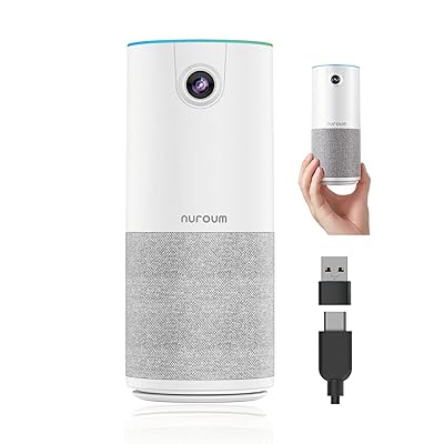 会議用マイクスピーカー 一体型 ウェブカメラ 1080P@60fps HDR機能付き 90°超広角 四つ 集音マイク付き..