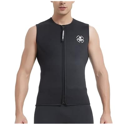 ウェットスーツ 3mm ウェットベスト 保温インナー 裏起毛 フロントジッパー ノースリーブ ウェットイン..