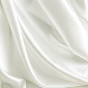 シルク風 サテン生地 織物 生地 輝き 約142cm×200cmカット 肌触りの良い 選べる7色 手作り DIY 裁縫 手芸 贈り物 (2M, ホワイト)