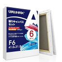 綿化繊混紡 張りキャンバス F6 (41.0cmX31.8cm) 6枚 - 中目布纹 水彩画・油絵画・アクリル兼用 - モダンアート・ポップアートに最適(3)