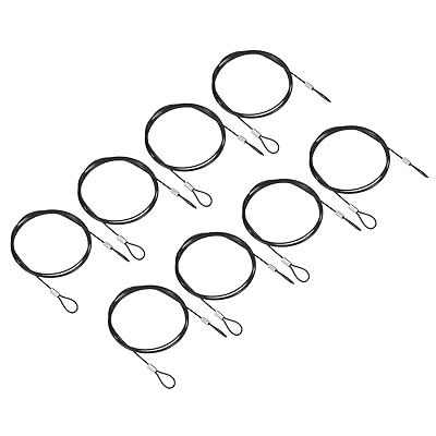 1m セキュリティワイヤー 8個 ステンレス鋼 直径2mm セキュリティワイヤーロープ ダブルルー