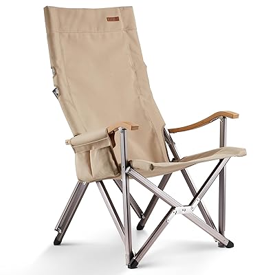 アウトドアチェア 耐荷重285KG・1600D座面・A7075アルミ合金フレーム・ハイ/ローバック切