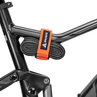ロックバンド（Rockband） MTB フレーム キャリア ストラップ - インナー チューブとバイク ツール キット用 - 自転車、マウンテンバイク、クロスバイク、ロードバイクに適用 (オレンジ)