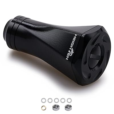 23mm リール ハンドル ノブ 9.5g 10色 シマノ ダイワ 通用 (Shimano) Type A (Daiwa) Type S 用 70航空アルミ製 Tornado Series (ブラック) (230)