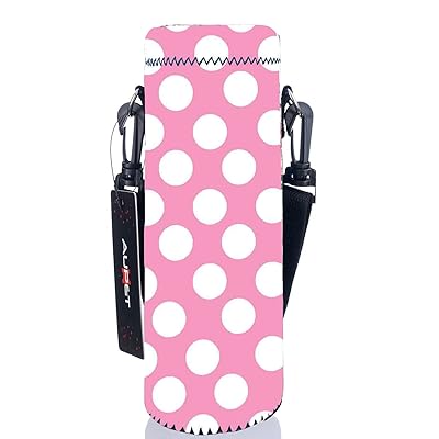 水筒カバー 携帯式ボトルカバー 水筒ケース 調節可能なショルダーストラップある 2.75インチ(約7cm)以下直径のボトルに合う (500ML, PBC-10)