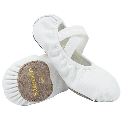 ホワイト弾性キャンバスダンスシューズバレエシューズヨガシューズジムシューズ TLB White 38