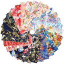 布 生地 和風柄 手芸 30枚セット 20X25CM 金箔押し 手作り 手芸材料 花柄 動物柄 贈り物 裁縫