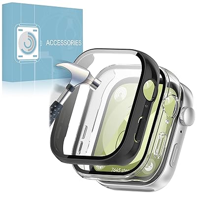 【2枚組】For HUAWEI Watch Fit3 用 ケース ガラスフィルム 一体型 HUAWEI Watch Fit3保護カバー 全面保護 強化ガラス 耐衝撃 高透過率 指紋防止 スマートウォッチケース(ブラック+クリア) 【2枚組】For HUAWEI Watch Fit3 用 ケース ガラスフィルム 一体型 HUAWEI Watch Fit3保護カバー 全面保護 強化ガラス 耐衝撃 高透過率 指紋防止 スマートウォッチケース(ブラック+クリア)