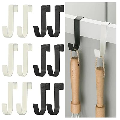 フック 12個入りゴミ袋ハンガー 戸棚のドア タンス s字フック キッチンフック かもの (W2.5XD2XH11cm) キッチン 玄関 浴室 洗面所 台所 ク...