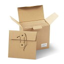 【30枚セット】 CD クラフト紙製 坪量:250g/m2 紙ジャケット ハトメ紐付き サイズ:13x13cm ブラウン