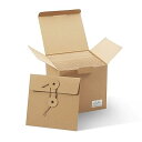 【50枚セット】CD クラフト紙製 坪量:250g/m2 紙ジャケット ハトメ紐付き サイズ:13x13cm (ブラウン)