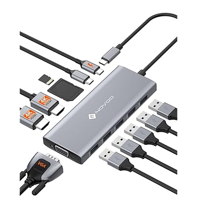 USB C ɥå󥰥ơ12ݡܡ2ĤHDMIVGA5ĤUSBݡȡ100W PDбUSB-CǡSD/...
