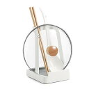 お玉スタンド 鍋ふたスタンド お玉鍋蓋スタンド キッチンツールスタンド まな板スタンド おたま置き お玉立て しゃもじ立て 包丁スタンド 台所 キッチン 調理台 収納 取り付けない 便利 耐熱 ホワイト