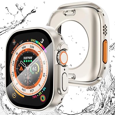 for Apple Watch Ultra 2/Ultra ケース 49mm 【3 in 1防水設計】 アップルウォッチ液晶保護フィルム+防水保護ケース+背面ケースの3 in 1デザイン Apple Watch Ultra 2/Ultra 高タッチ感