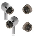 イヤーピースAirPods 4(2024)用 最高級ドイツ製プレミアムTPE素材採用ハイグレードイヤーピース AirPods 4/3用設計 滑り止め ノイズ低減穴付き (透明な黒, L)