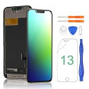 iPhone 13 液晶パネル 画面交換 フロントパネル LCD タッチパネル ガラス スクリーン 修理パーツ デジタイザ 工具付属 黒 6.1インチ