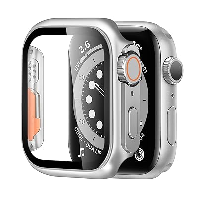 Apple Watch ケース 45mm 対応 アップルウォッチ カバー 一体型 Apple Watch Ultra風ケース Apple Watch カバー 全面保護 二重構造 アップルウォッチ ケース PC素材 日本旭硝子材 軽量 強化ガラス Ap