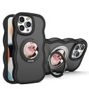 Iphone14Pro用の ケース magsafe対応 超強磁力 TPU 韓国 可愛い ウェーブ ソフト 滑り止め 鏡付き 耐衝撃 半透明 マット感 おしゃれ スマホケース アイフォン 14Pro 用 ケース 360°回転スタンド 縦横両対応 スマホ