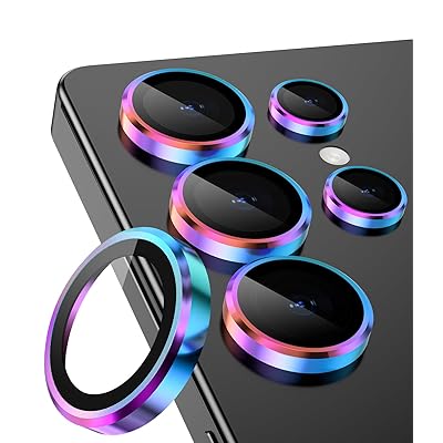 Samsung Galaxy S25 Ultra 用 カメラ レンズ保護フィルム [3+2] アルミ合金 9H硬度 傷防止 カメラフィ..