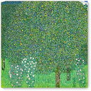 クリムト アートパネル ポスター 樹々の下の薔薇 クリムト花 絵画 インテリア 額付き 風水絵画寝室 玄関に飾る絵 風景 油絵 木枠付きの完成品 (50X50c...