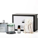 アロマセット エッセンシャルオイル 天然石 ギフトパック エッセンシャルオイル 15ml + クリスタル 300g + 蓋付き半透明ガラスボトル アロマディフュ...