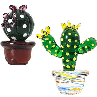 ガラス 鉢植え サボテン飾り インテリア 置物 多肉植物 ミニ オーナメント 玄関 手作り 机 テーブル 飾り物 オブジェ 小物(セットD)