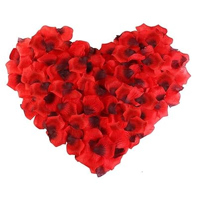 シルク造花バラの花びら 1000枚 結婚式の花 ホームパーティー ロマンチックな夜 記念日 バレンタインデー レッド シルク造花バラの花びら 1000枚 結婚式の花 ホームパーティー ロマンチックな夜 記念日 バレンタインデー レッド