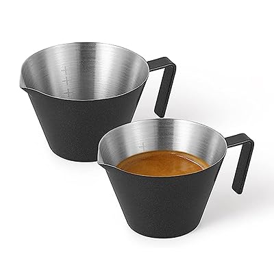 エスプレッソメジャーカップ 2個 ダブルショットエスプレッソカップ エスプレッソアクセサリー、タルタ..