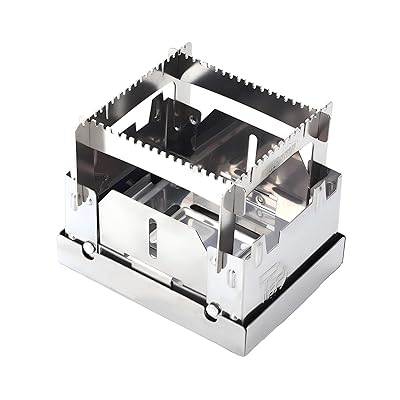 ポケットストーブ 固形燃料ストーブ ソロキャンプミニコンロ 防災グッズ 収納袋付き 折りたたみ式 五徳 軽量 コンパクト (ステン製コンロセット)