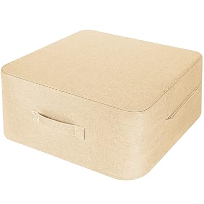 トランポリン 室内 大人用 静音 エクササイズ 家庭用 省スペース 外カバー取り外し 洗濯可能 (50x50x20cm, ベージュ)