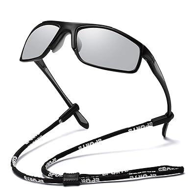 サングラス メンズ 偏光 調光 スポーツサングラス UVカット 軽量TR90