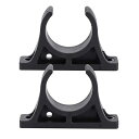2Pcs パドルホルダー カヤック オールホルダー クリップ ボート/カヤック/カヌーなど パドル ロッドホルダー 押しポールクリップ 黒(4)
