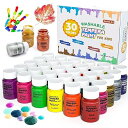 テンペラ絵の具 指絵の具 30色セット 水性 キッズ絵の具 60ml ウォッシャブル 洗える 手形足形アート ボトル絵の具 落ちやすい 子供用 お絵描きセット アートコース 幼稚園 入園お祝い プレゼント