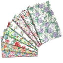 8枚セット 花柄 パッチワーク布 綿100% 生地 プリント生地 カットクロス 可愛い はぎれ 福袋 DIY手芸用 布セット 46X56cm