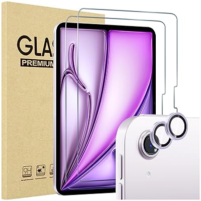 iPad Air 13 (M2)フィルム 2枚 レンズ保護 2枚 13インチ 2024 全面吸着タイプ 耐衝撃 クリア強化ガラス 貼る工具付き iPad Air 13 (M2)フィルム 2枚 レンズ保護 2枚 13インチ 2024 全面吸着タイプ 耐衝撃 クリア強化ガラス 貼る工具付き