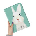 2024 iPad mini A17 Pro ケース iPad mini 第6世代 ケース 可愛い 動物 ラッコ クマ ウサギ ネコ 柄 イラスト アイパッドミニ6 カバー 印刷 プリント ブック式 手帳型 柄物 オリジナル,ウサギ