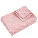 フラットシーツ キング 250x290cm 敷きシーツ ベッドシーツ オーガニックコットン アッパーシーツ 洗いざらしの綿100% ギンガムチェック ピンク(3)