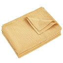 フラットシーツ キング 250x290cm 敷きシーツ ベッドシーツ オーガニックコットン アッパーシーツ 洗いざらしの綿100% ギンガムチェック イエロー(3)