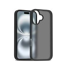 iPhone16 ケース マット感 半透明 耐衝撃 滑り止め iPhone 16 ケース 指紋防止 米軍MIL規格 黄変防止 ワイヤレス充電対応 スマホケース iPhone 16 (ブラック-B, iPhone 16)(2)